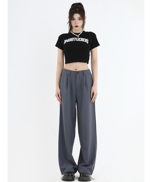 A‘gem 9（エージェムナイン）の「A'GEM/9 × .kom『INSstudios/インスステュディオス』ワイドスラックス（スラックス・メンズ・ブラック/グレー・M）」の10枚目の写真