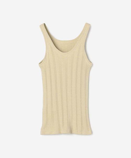 YOUNG&OLSEN The DRYGOODS STORE(ヤングアンドオルセン)の「YOUNG & OLSEN The DRYGOODS STORE | ランダムリブ タンクトップ WOMEN(タンクトップ・レディース・ライトグリーン/ピンク/ホワイト・1)」の5枚目の写真