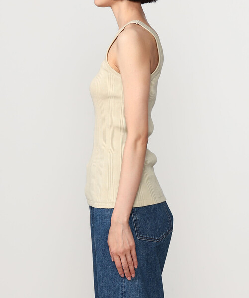 YOUNG&OLSEN The DRYGOODS STORE(ヤングアンドオルセン)の「YOUNG & OLSEN The DRYGOODS STORE | ランダムリブ タンクトップ WOMEN(タンクトップ・レディース・ライトグリーン/ピンク/ホワイト・1)」の11枚目の写真