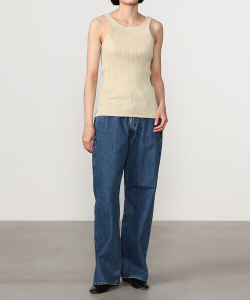 YOUNG&OLSEN The DRYGOODS STORE(ヤングアンドオルセン)の「YOUNG & OLSEN The DRYGOODS STORE | ランダムリブ タンクトップ WOMEN(タンクトップ・レディース・ライトグリーン/ピンク/ホワイト・1)」の13枚目の写真