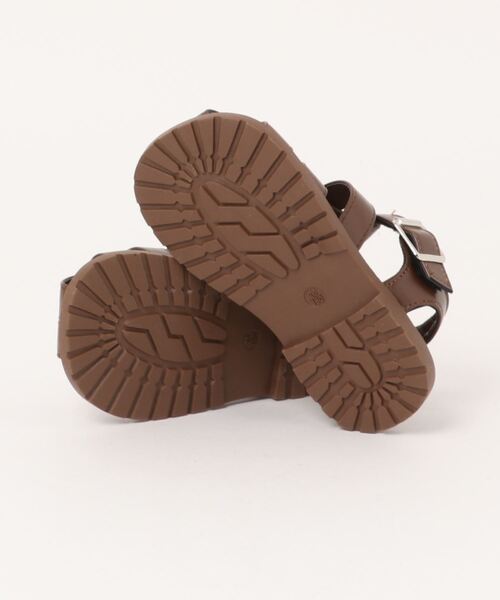 Bambin（ボンバン）の「【 Bambin / ボンバン 】 フェイクレザー キッズ グルカサンダル（サンダル・キッズ・ブラック/ブラウン・17/18/16）」の6枚目の写真