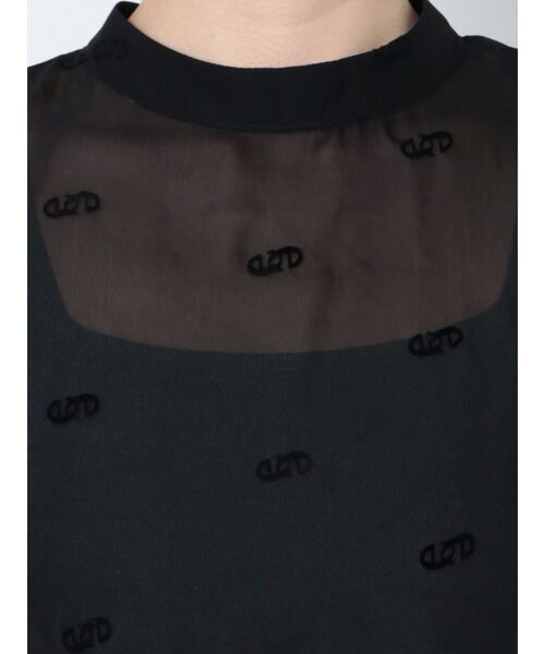 EMODA（エモダ）の「シアーロゴトップ（Tシャツ/カットソー・レディース・グレー/ブラック/アイボリー・FREE）」の13枚目の写真