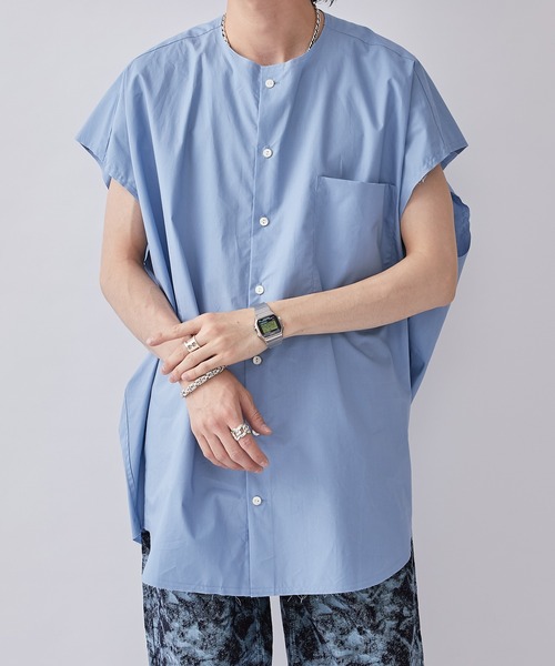 ITTI(イッチ)の「【ITTI × Lui's / イッチ×ルイス】Exclusive デザインノースリーブシャツ(シャツ/ブラウス・メンズ・ブラック/サックスブルー・FREE)」の18枚目の写真