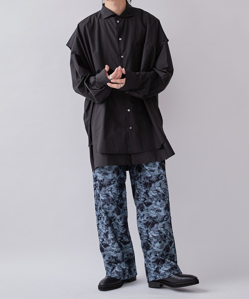 ITTI(イッチ)の「【ITTI × Lui's / イッチ×ルイス】Exclusive デザインノースリーブシャツ(シャツ/ブラウス・メンズ・ブラック/サックスブルー・FREE)」の16枚目の写真