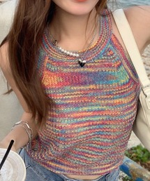 deux amour | レインボーホルターキャミ(その他トップス)