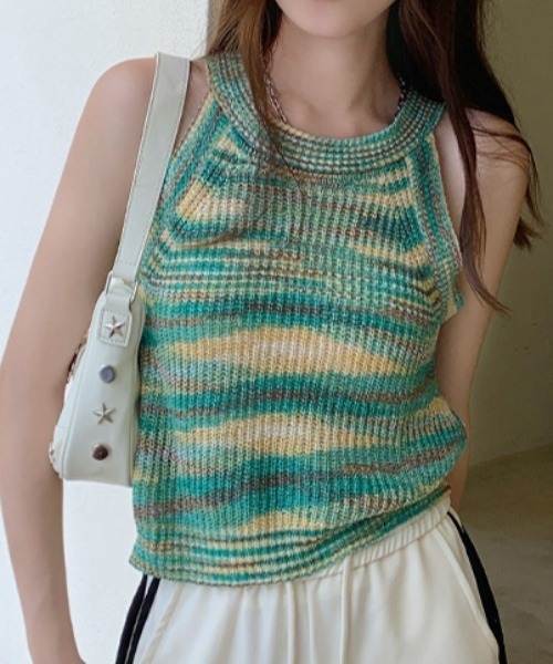 deux amour（ドゥーザムール）の「レインボーホルターキャミ（その他トップス・レディース・イエロー/オレンジ/グリーン/ホワイト・FREE）」の6枚目の写真