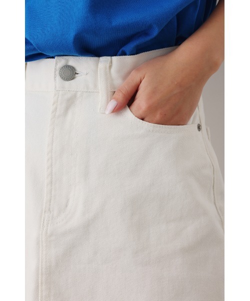 RODEO CROWNS WIDE BOWL（ロデオクラウンズワイドボウル）の「V/L denim short skirt（デニムスカート・レディース・ホワイト/ライトブルー・SMALL/MEDIUM）」の5枚目の写真