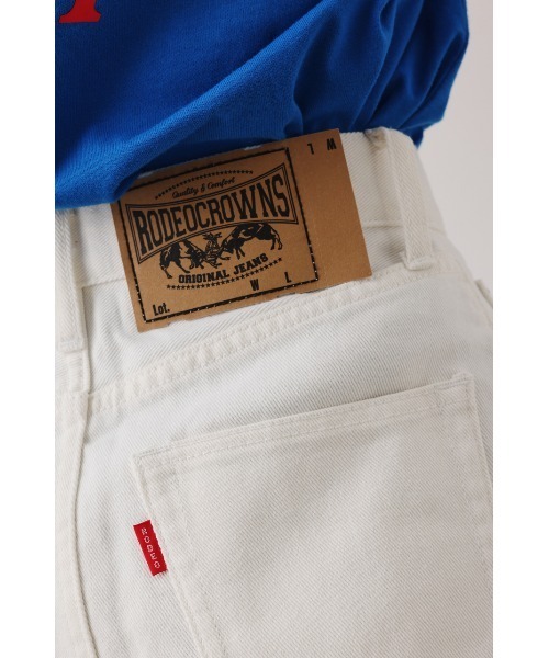 RODEO CROWNS WIDE BOWL（ロデオクラウンズワイドボウル）の「V/L denim short skirt（デニムスカート・レディース・ホワイト/ライトブルー・SMALL/MEDIUM）」の15枚目の写真