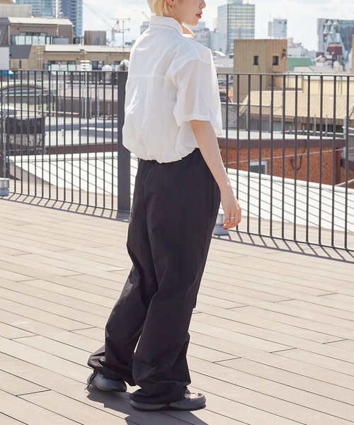 w closet（ダブルクローゼット）の「クロップド半袖シャツ（シャツ/ブラウス・レディース・オフホワイト/ストライプ/チェック・FREE）」の10枚目の写真