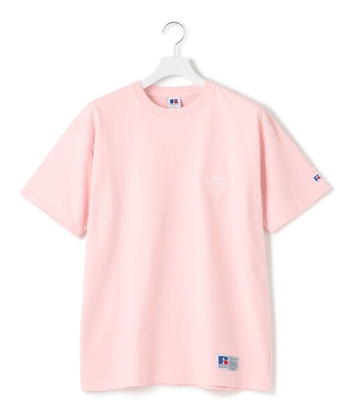 J.PRESS YORK STREET（ジェイプレスヨークストリート）の「【UNISEX】RUSSELL×YORK STREET ロゴTシャツ（Tシャツ/カットソー・メンズ・ブルー系/ライトグレー系/ホワイト系/ネイビー系/ふじ色系/ピンク系・LARGE/X-LARGE/MEDIUM）」の6枚目の写真