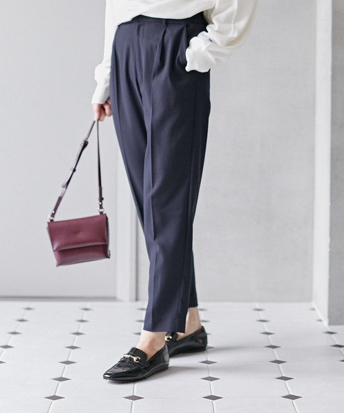 【WEB限定】【骨格ウェーブ】ストレッチテーパードパンツ（その他パンツ）｜nano･universe（ナノユニバース） 7,700円