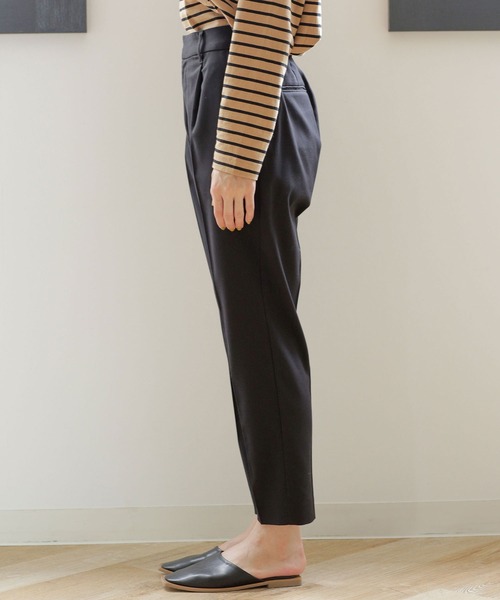 NANO universe（ナノユニバース）の「【WEB限定】【骨格ウェーブ】ストレッチテーパードパンツ（その他パンツ・レディース・ダークベージュ/ライトイエロー/ライトベージュ/ブラック/ネイビー/ピンク系その他/ブルーグリーン・マルチサイズ）」の15枚目の写真