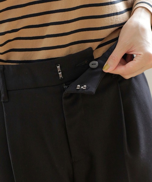 NANO universe（ナノユニバース）の「【WEB限定】【骨格ウェーブ】ストレッチテーパードパンツ（その他パンツ・レディース・ダークベージュ/ライトイエロー/ライトベージュ/ブラック/ネイビー/ピンク系その他/ブルーグリーン・マルチサイズ）」の19枚目の写真