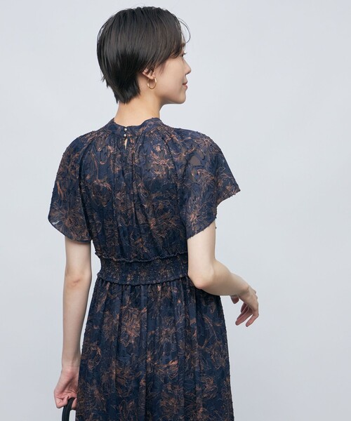 NOLLEY'S　カットジャガードプリントワンピース NOLLEY'S Sophi（ノーリーズソフィ）の「カットジャガード