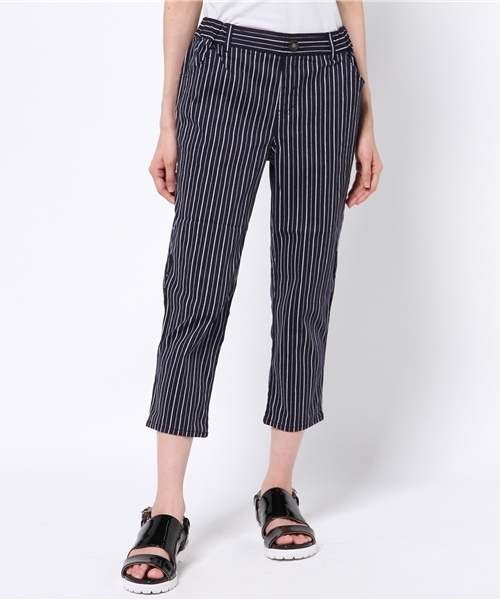 CIAOPANIC TYPY（チャオパニックティピー）の「ストライプストレッチテーパードパンツ（その他パンツ・レディース・ネイビー/オフホワイト・MEDIUM/LARGE/SMALL）」の2枚目の写真