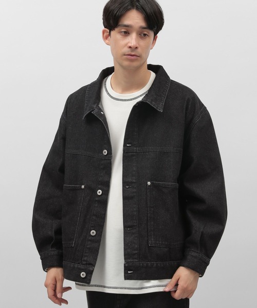 LAKOLE(ラコレ)の「デニムトラッカージャケット / 967926(デニムジャケット・メンズ・ネイビー/グレー/ブラック・MEDIUM/LARGE)」の2枚目の写真