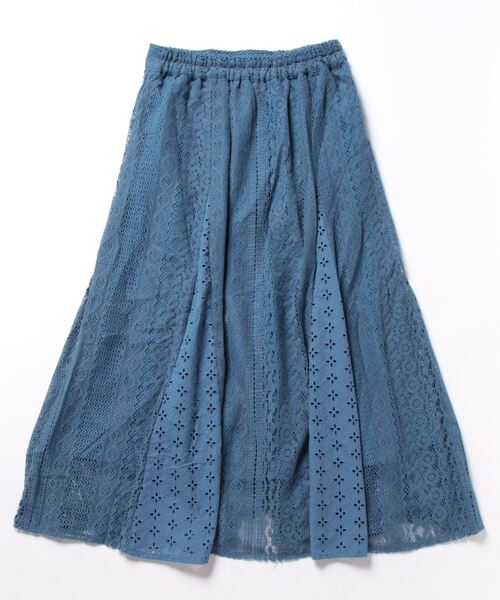 BELLUNA PLUS(ベルーナ)の「レース切替デザインフレアースカート(スカート・レディース・アイボリー/ブラック/ブルー・MEDIUM/LARGE/X-LARGE)」の17枚目の写真