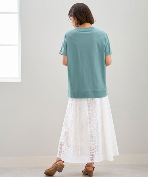BELLUNA PLUS(ベルーナ)の「レース切替デザインフレアースカート(スカート・レディース・アイボリー/ブラック/ブルー・MEDIUM/LARGE/X-LARGE)」の16枚目の写真