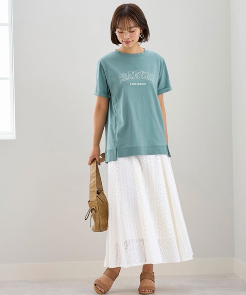 BELLUNA PLUS(ベルーナ)の「レース切替デザインフレアースカート(スカート・レディース・アイボリー/ブラック/ブルー・MEDIUM/LARGE/X-LARGE)」の14枚目の写真