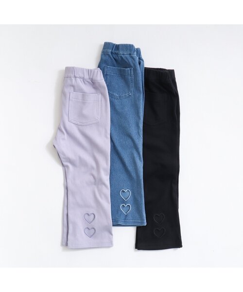 apres les cours（アプレレクール）の「【WEB限定/防汚加工】フレアハート/7days Style pants（その他パンツ・キッズ・ラベンダー/ブラック/インディゴブルー・90/100/130/120/110/80）」の4枚目の写真