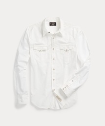 新品*RRL*ウエスタン リネンブレンド キャンプ シャツ*Mダブルアールエル