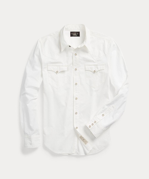 スリム フィット ポプリン ウエスタン シャツ（シャツ/ブラウス）｜RRL