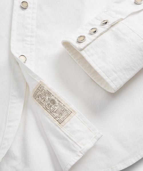 RRL(ダブル アール エル)の「スリム フィット ポプリン ウエスタン シャツ(シャツ/ブラウス・メンズ・ホワイト・XL/L/M/XS/S/XXS/XXL)」の6枚目の写真