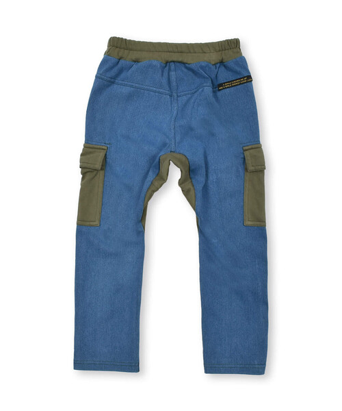 Noeil aime BeBe（ノイユエイムベベ）の「ニットツイル配色カーゴパンツ(80~130cm)（カーゴパンツ・キッズ・ベージュ/グリーン・110cm/120cm/100cm/90cm/130cm）」の4枚目の写真
