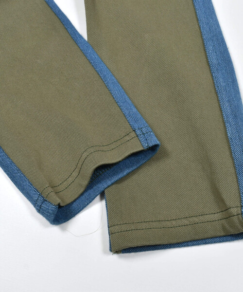 Noeil aime BeBe（ノイユエイムベベ）の「ニットツイル配色カーゴパンツ(80~130cm)（カーゴパンツ・キッズ・ベージュ/グリーン・110cm/120cm/100cm/90cm/130cm）」の7枚目の写真