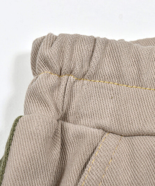 Noeil aime BeBe（ノイユエイムベベ）の「ニットツイル配色カーゴパンツ(80~130cm)（カーゴパンツ・キッズ・ベージュ/グリーン・110cm/120cm/100cm/90cm/130cm）」の19枚目の写真