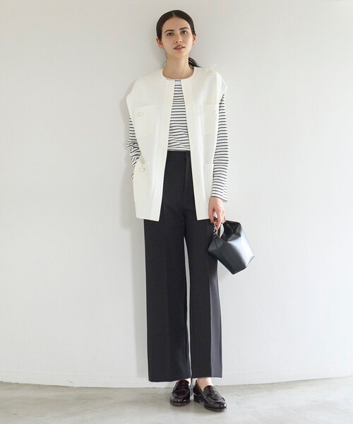 UNFILO（アンフィーロ）の「【洗える/抗菌防臭】ラウンドテールロンT（Tシャツ/カットソー・レディース・ホワイト系/ブラック系1・LARGE/SMALL/MEDIUM）」の11枚目の写真