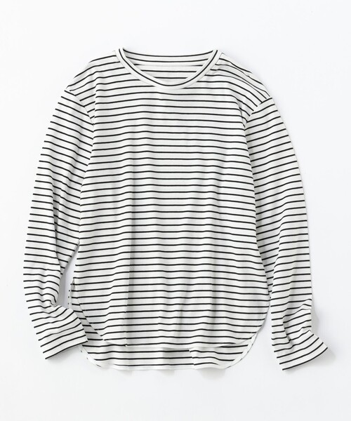 UNFILO（アンフィーロ）の「【洗える/抗菌防臭】ラウンドテールロンT（Tシャツ/カットソー・レディース・ホワイト系/ブラック系1・LARGE/SMALL/MEDIUM）」の8枚目の写真