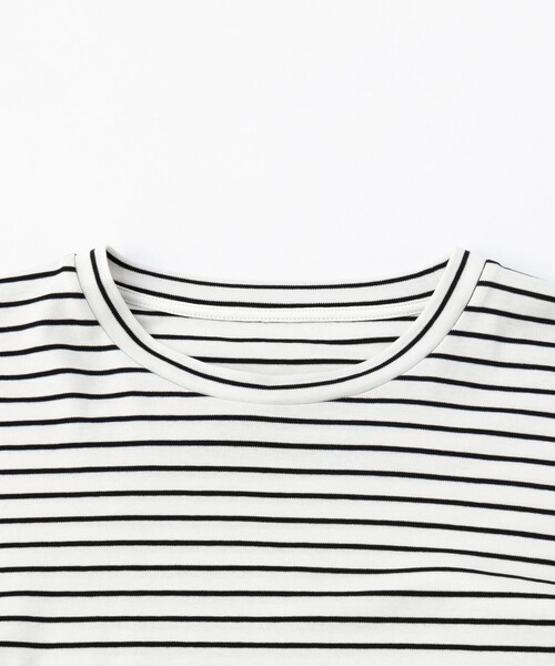 UNFILO（アンフィーロ）の「【洗える/抗菌防臭】ラウンドテールロンT（Tシャツ/カットソー・レディース・ホワイト系/ブラック系1・LARGE/SMALL/MEDIUM）」の6枚目の写真