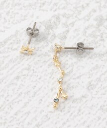 ピアス 12星座 スター ストーン チタンポストピアス