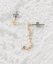 ピアス 12星座 スター ストーン チタンポストピアス