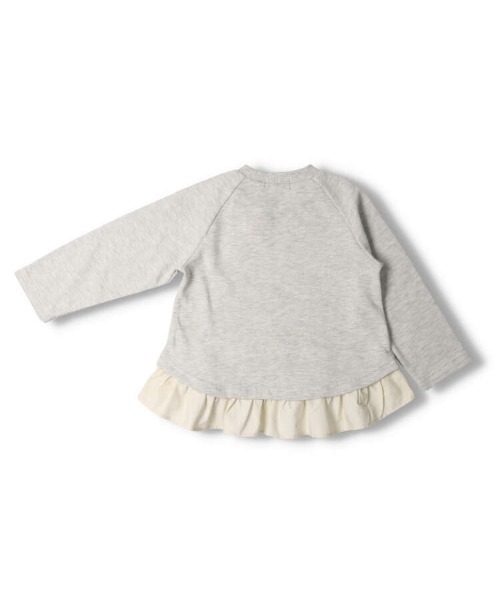 Moujonjon（ムージョンジョン）の「裏毛裾フリル付きトレーナー（スウェット・キッズ・ネイビー/グレー・80/140/120/130/110/100/90）」の8枚目の写真