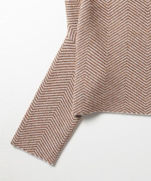 Ray BEAMS（レイビームス）の「RBS / ジャカード ドロップショルダー ニット（ニット/セーター・レディース・ブラック/ベージュ・ONE SIZE）」の17枚目の写真