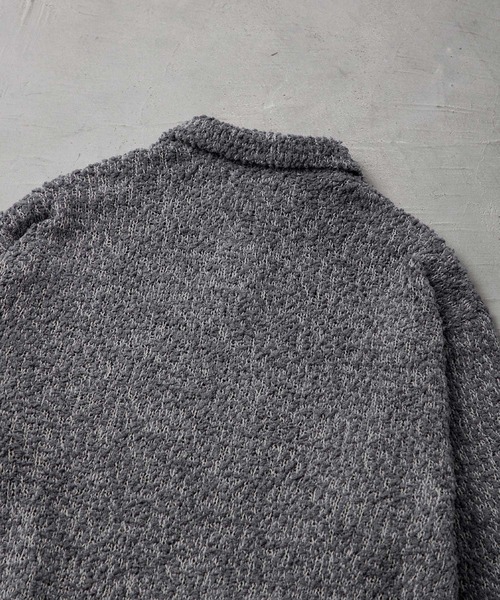 EMMA CLOTHES（エマクローズ）の「ミックス杢ニットルーズポロシャツ EMMA CLOTHES（ニット/セーター・メンズ・グレー/オレンジ/ブラック/アイボリー/ブラウン・M/L）」の20枚目の写真