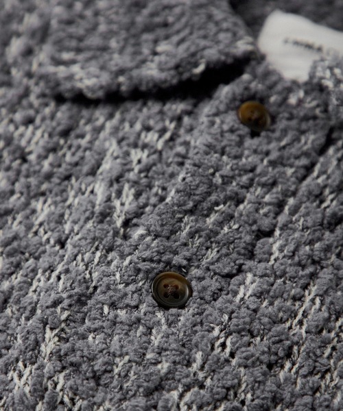 EMMA CLOTHES（エマクローズ）の「ミックス杢ニットルーズポロシャツ EMMA CLOTHES（ニット/セーター・メンズ・グレー/オレンジ/ブラック/アイボリー/ブラウン・M/L）」の21枚目の写真