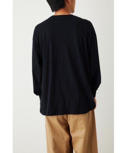 RODEO CROWNS WIDE BOWL（ロデオクラウンズワイドボウル）の「レイヤード 1 POINT L/S Tシャツ（Tシャツ/カットソー・メンズ・ブラック/オフホワイト・LARGE/MEDIUM）」の4枚目の写真