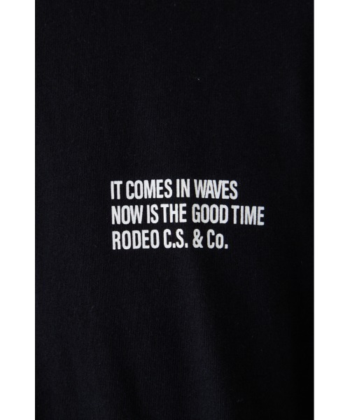 RODEO CROWNS WIDE BOWL（ロデオクラウンズワイドボウル）の「レイヤード 1 POINT L/S Tシャツ（Tシャツ/カットソー・メンズ・ブラック/オフホワイト・LARGE/MEDIUM）」の7枚目の写真