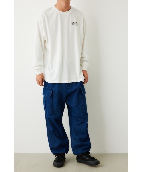 RODEO CROWNS WIDE BOWL（ロデオクラウンズワイドボウル）の「レイヤード 1 POINT L/S Tシャツ（Tシャツ/カットソー・メンズ・ブラック/オフホワイト・LARGE/MEDIUM）」の12枚目の写真