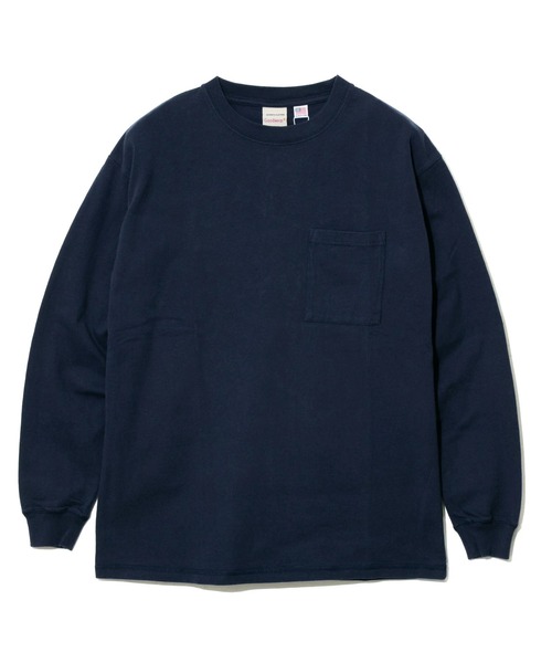 go slow caravan(ゴースローキャラバン)の「Good Wear/グッドウェア 袖リブ ポケット付き L/S BIG TEE(Tシャツ/カットソー・メンズ・ブラック/カーキ/ダークブラウン/ホワイト/サンドベージュ/ネイビー/オレンジ/イエロー・X-LARGE/MEDIUM/LARGE)」の6枚目の写真