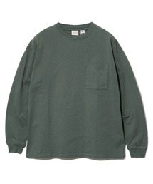 Good Wear/グッドウェア　袖リブ ポケット付き L/S BIG TEE