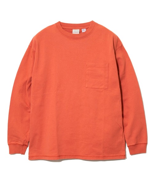 go slow caravan(ゴースローキャラバン)の「Good Wear/グッドウェア 袖リブ ポケット付き L/S BIG TEE(Tシャツ/カットソー・メンズ・ブラック/カーキ/ダークブラウン/ホワイト/サンドベージュ/ネイビー/オレンジ/イエロー・X-LARGE/MEDIUM/LARGE)」の8枚目の写真