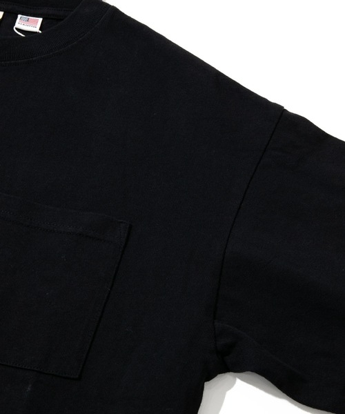 go slow caravan(ゴースローキャラバン)の「Good Wear/グッドウェア 袖リブ ポケット付き L/S BIG TEE(Tシャツ/カットソー・メンズ・ブラック/カーキ/ダークブラウン/ホワイト/サンドベージュ/ネイビー/オレンジ/イエロー・X-LARGE/MEDIUM/LARGE)」の10枚目の写真