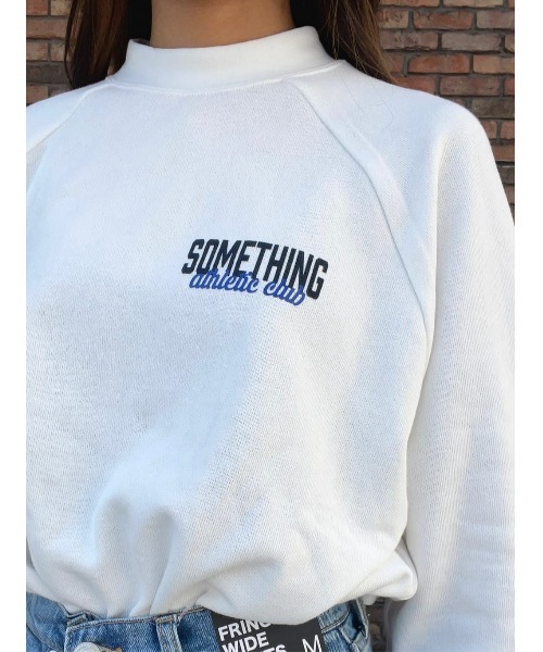 SOMETHING（サムシング）の「【SOMETHING】袖ニットレイヤードスウェット（スウェット・レディース・ホワイト・フリー）」の6枚目の写真