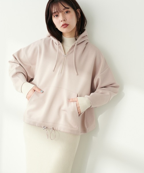 ハーフZIPパーカー（パーカー）｜natural couture（ナチュラル