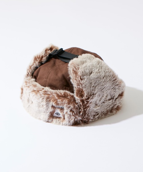 POLeR(ポーラー)の「【POLER】 ミリタリーファーバイザーキャップ(ハット・メンズ・ブラック/ブラウン/オリーブ・ONE SIZE)」の3枚目の写真