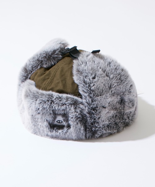 POLeR(ポーラー)の「【POLER】 ミリタリーファーバイザーキャップ(ハット・メンズ・ブラック/ブラウン/オリーブ・ONE SIZE)」の1枚目の写真